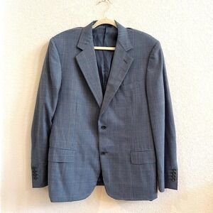 Canali Blue Sport Coat Jacket Saks Fifth Avenue Made in Italy 52R 100% Pure Wool